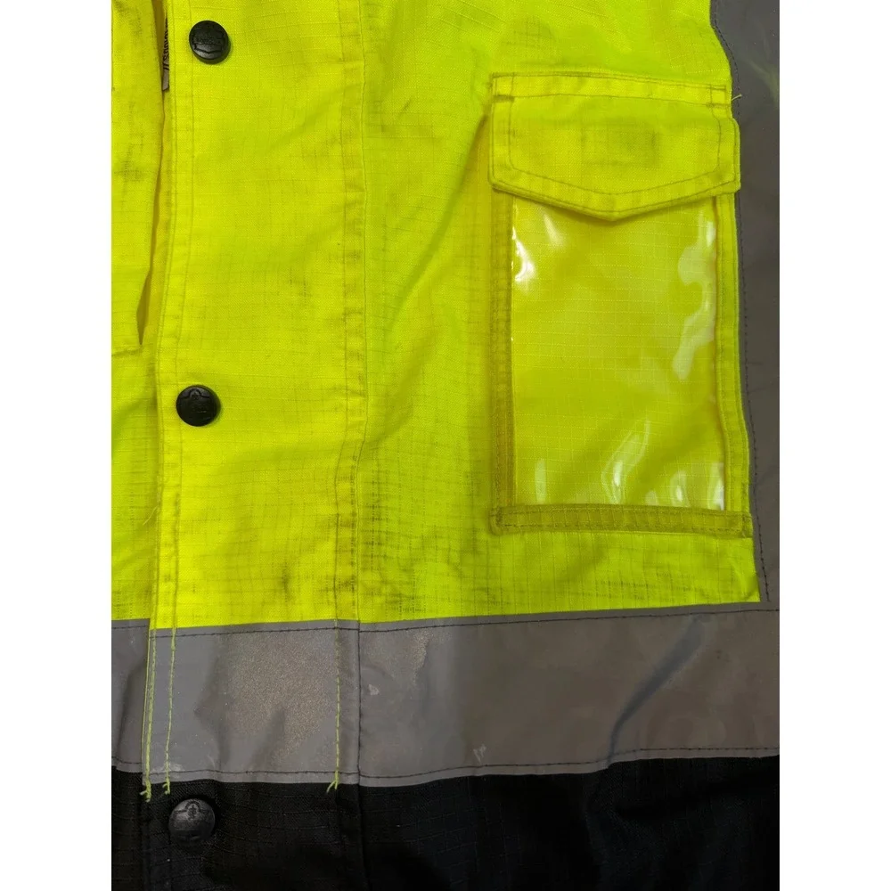Ergodyne Work Gear High Visibility Neon Yellow‎ Black Safety Jacket Men XL